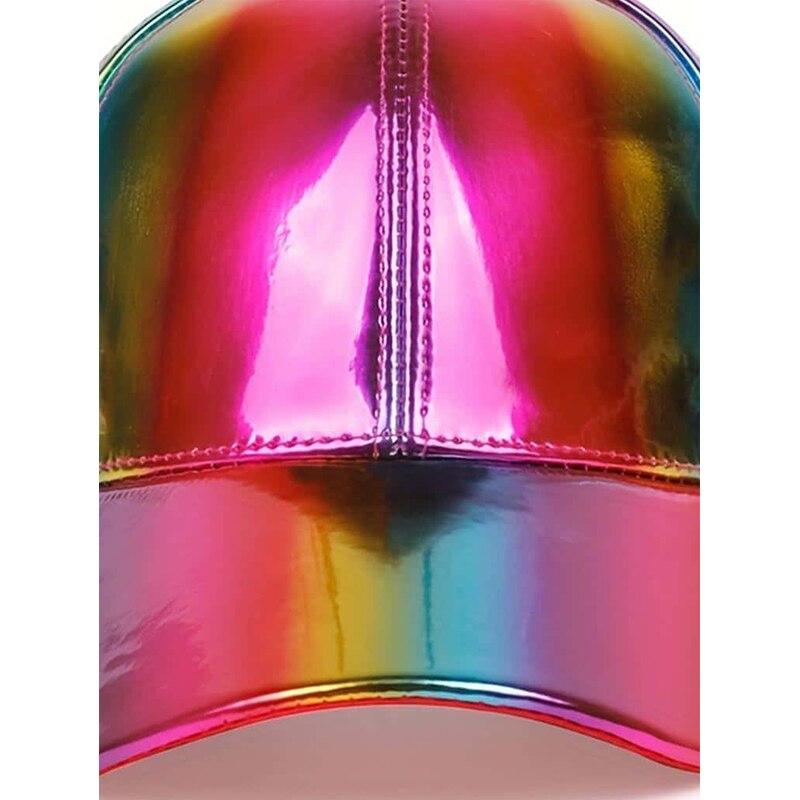 Fashion Baseball Hat For Rainbow Color Changing Hip Hop Cap Adult Outdoor Casual Sun Unisex Snapback Pu Waterproof Hat
