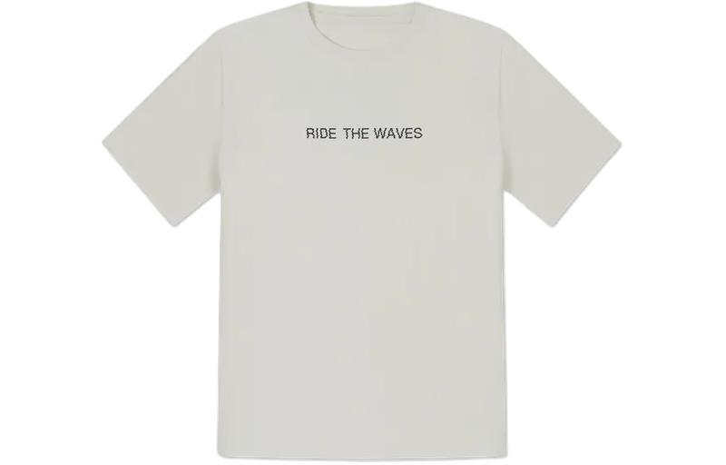 Converse Summer Fun Collection T Shirts Men s Ecru Crew Neck Moderate Heavyweight 10027218-A01 L