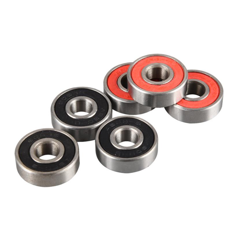 10PCS ABEC-9 608 2RS Roller Skate Wheel Bearing Anti-rust Skateboard Wheel Bearing Red Sealed 8x22x7mm Shaft