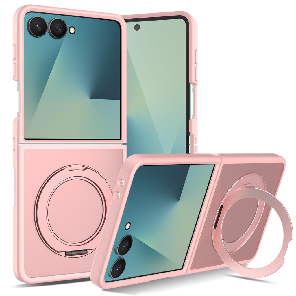 Matte 360° Spin Stand Cover for Samsung Galaxy Z Flip 7 Magnetic Mobile Phone Case with Ring Kickstand Cases Ring Holder New