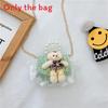 Bag Crossbody Kid With Pearl Handle And Flower Bear Rabbit Decoration