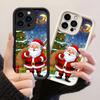 JT115 Cartoon Funny Santa Claus Christmas Tree for iPhone 17 16 15 Pro Max Samsung S26 S25 Ultra A17 A16 A07 A56 Xiaomi 15T Redmi 15c 14 Soft TPU Case
