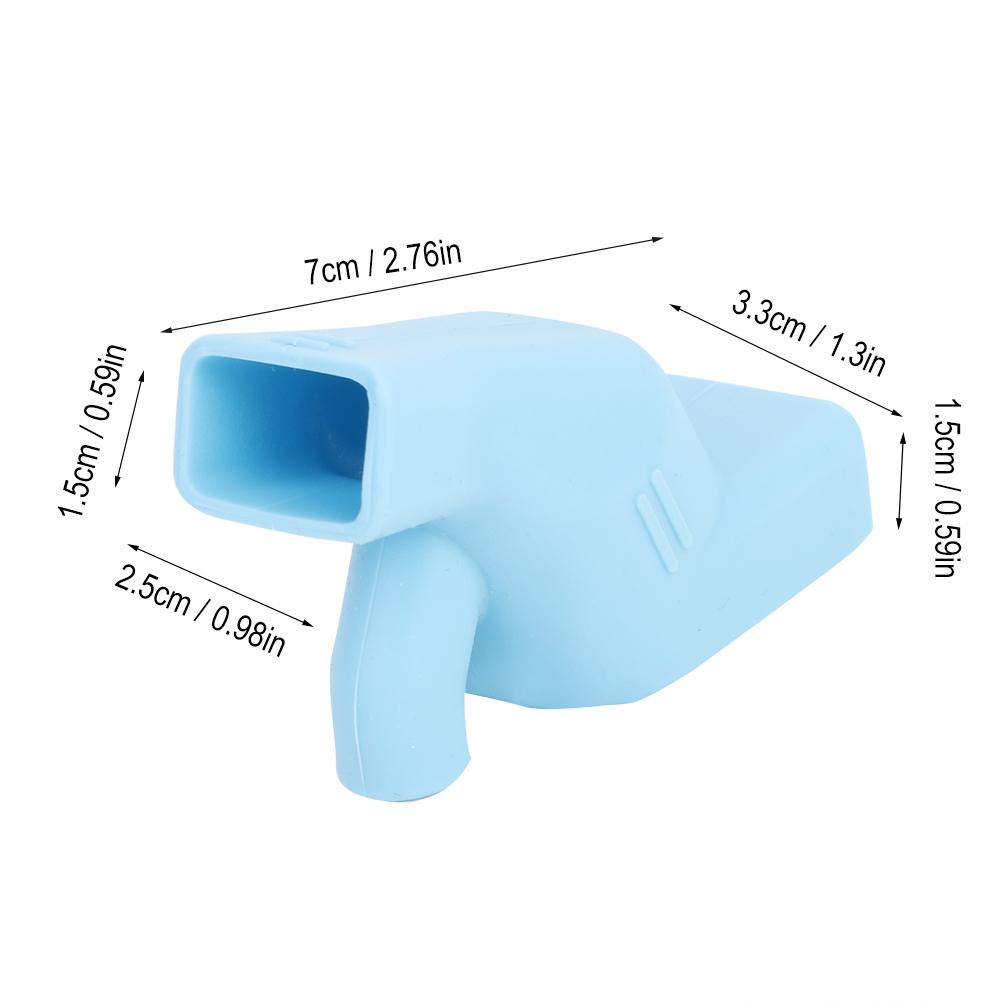 Silicone Faucet Extender Spout Extender for Sink Faucets Hand Washing for Kids (Blue)