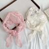 Breathable Lace Triangle Scarf Sunscreen Lightweight Ramie Head Scarf Countryside Style Pastoral Style Triangle Waistband