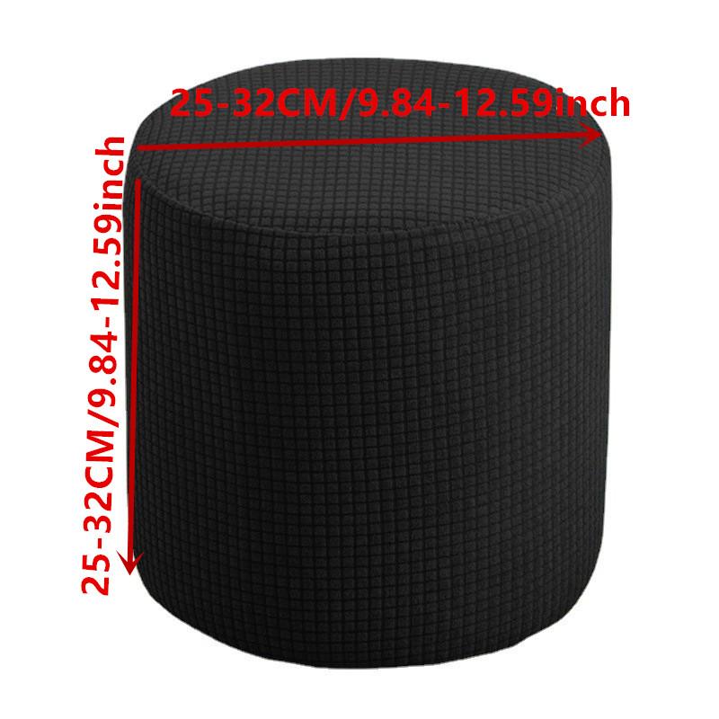 

Elastic Ottomans Covers Soft Rectangle Round Stool Slipcover for Various Small Stools Furniture Protector Machine Washable 1PC білий