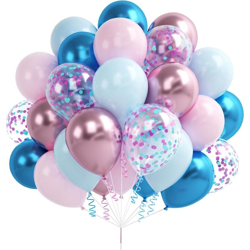 30pcs/set Pink Blue Purple Metallic Sequin Balloons for Birthday Wedding Graduation Party Balloon Baby Shower Decoration