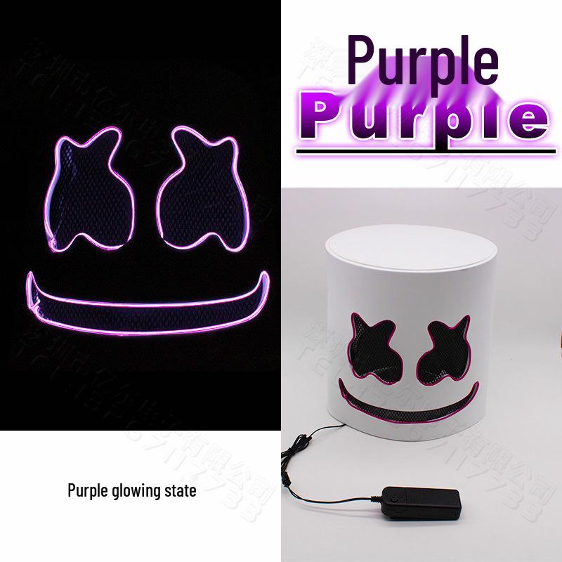 Светодиодная маска Marshmello - Головной убор для DJ-фестиваля и Хэллоуин-вечеринки