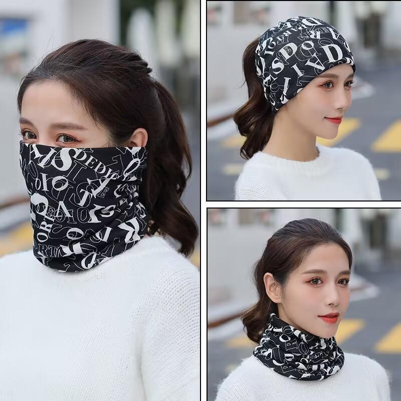 Fashion Double Head Cap Bib Twist Cap Multi-Functional Printed Scarf Cover Cap Neck Cap Face Mask Headscarf Cap C081