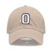 Initial Letter A-Z Embroidered Khaki Baseball Cap for Women Men Fashion Adjustable Soft Cotton Dad Hat Unisex Classic Golf Caps