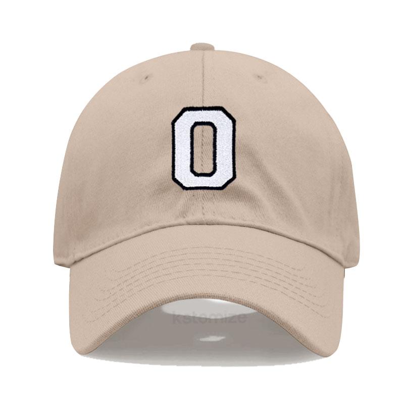 Initial Letter A-Z Embroidered Khaki Baseball Cap for Women Men Fashion Adjustable Soft Cotton Dad Hat Unisex Classic Golf Caps