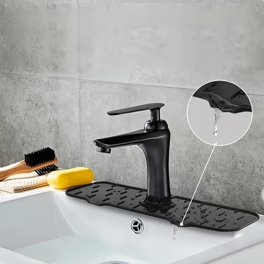 Reusable Kitchen Silicone Sink Faucet Mat Splash-proof Guard Countertop Protection Rubber Drying Pad Tray Kitchen Accessories