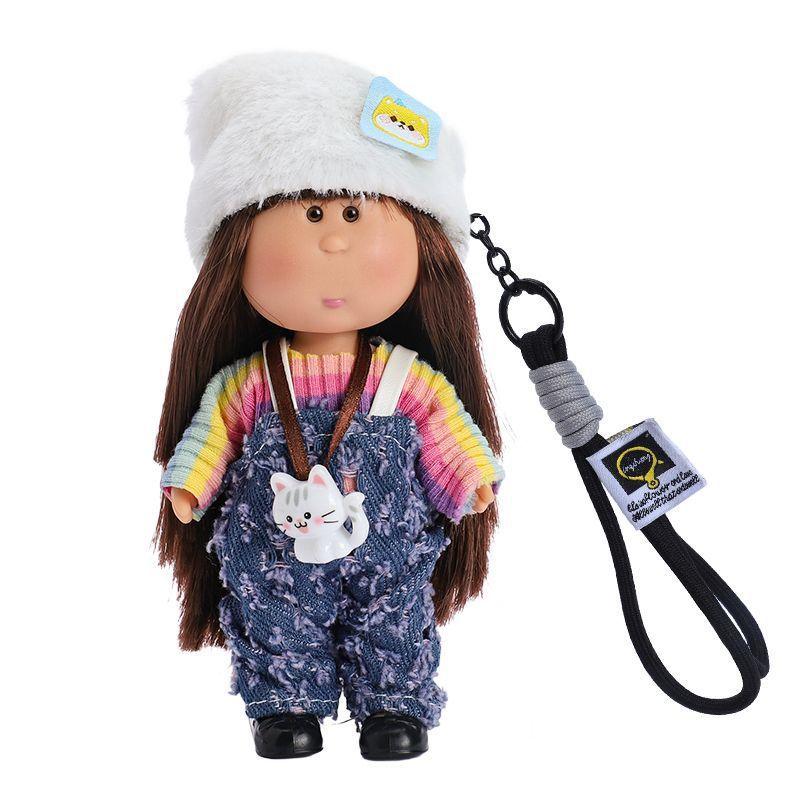 Mini Potato Doll Diy Dress Up Doll With Hanging Rope Girl Bag Pendant Keychain Home Decoration Pendant  Gifts Car Pendant
