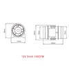 12V In-Line Air Blower Boat Bilge Engine Marine Cabin Ventilation Fan, Corrosion Resistant ABS Marine Boat Parts