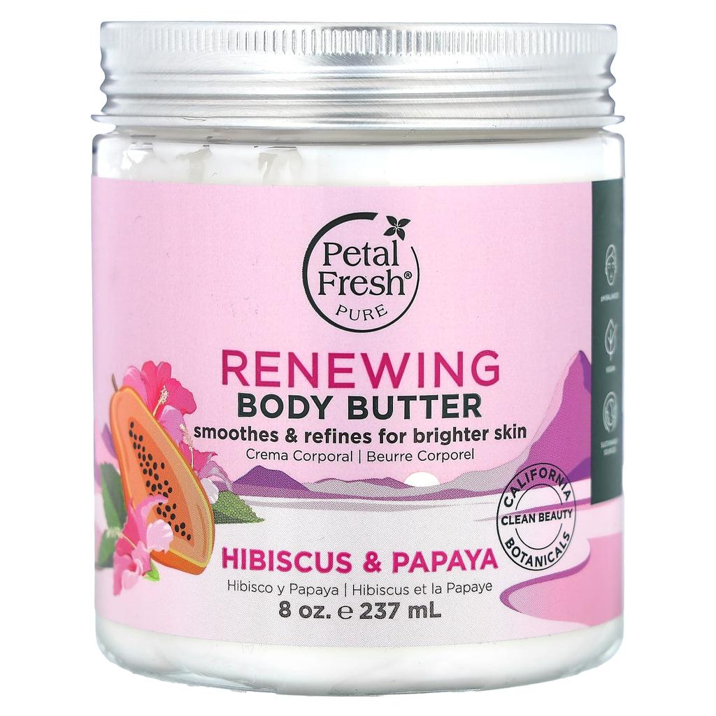 Petal Fresh Pure, Renewing Body Butter, Hibiscus and Papaya, 8 Oz (237 Ml)