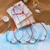 Fresh Summer Shell & Wood Bead Necklace: Creative and Versatile Women's Accessory