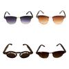 Classic Retro Style Uv400 Protection Sunglasses For Men And Women In Bold Black Gold Frame