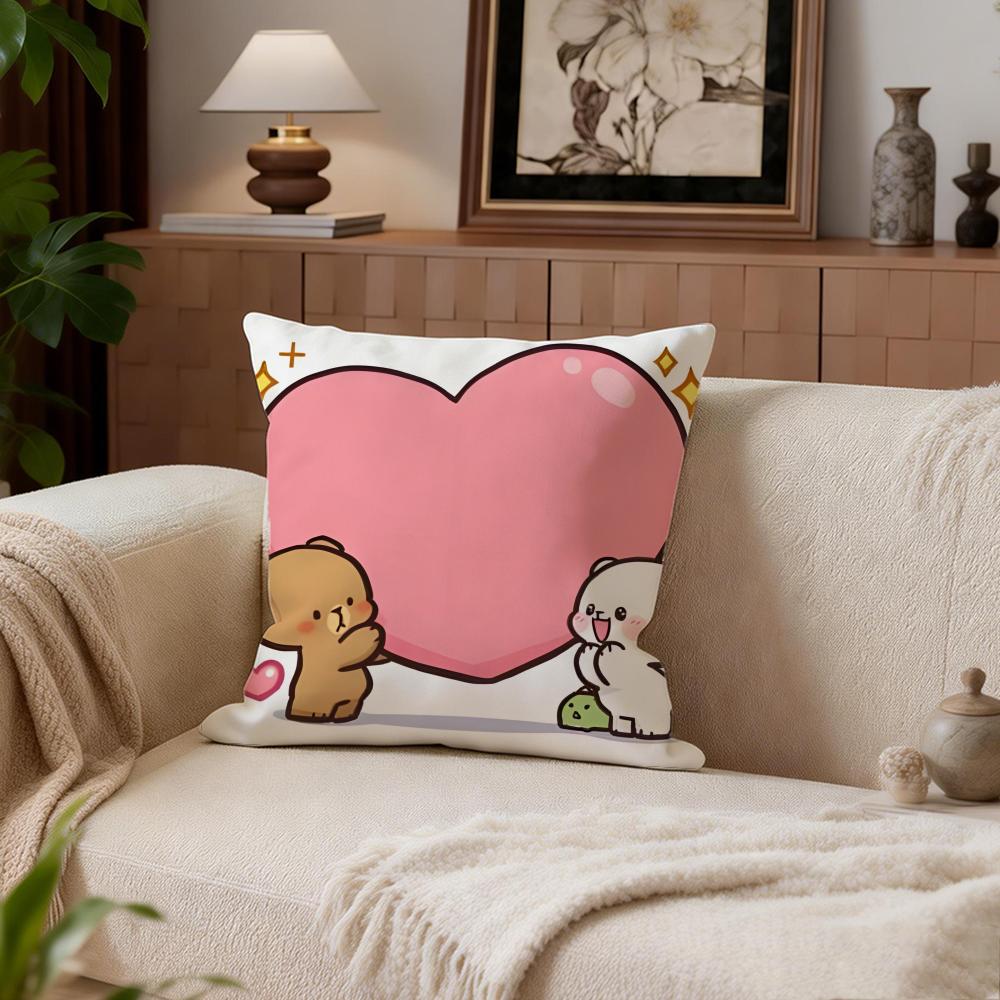 Cute Milkbear Cushion Cover Cushion Cover Set 4Pcs 50x50 45x45 40x40 Pillowcase Decorative Sofa Home Decor
