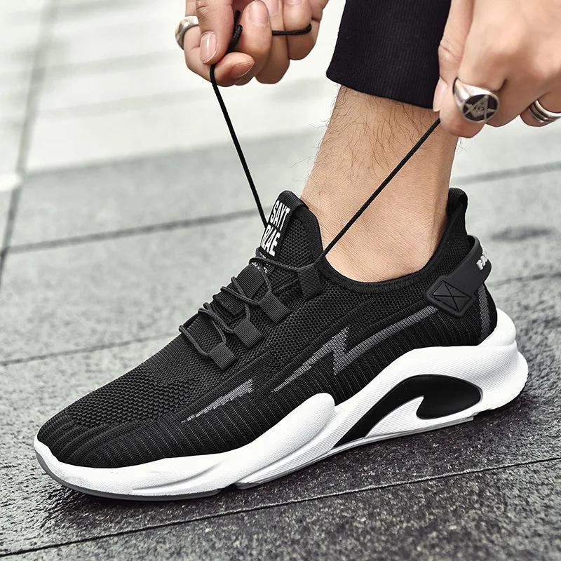 Winter Men Sneakers Mesh Casual Tennis Shoes Lace-up Men Shoes Lightweight Vulcanize Shoes Walking Sneakers Zapatillas Hombre