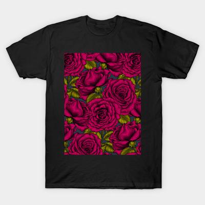Unisex Fashion TShirt Roses For You Red Print TShirt Plus Size S-5XL T-Shirt 100%Cotton Tops O Neck Short Sleeve Tees