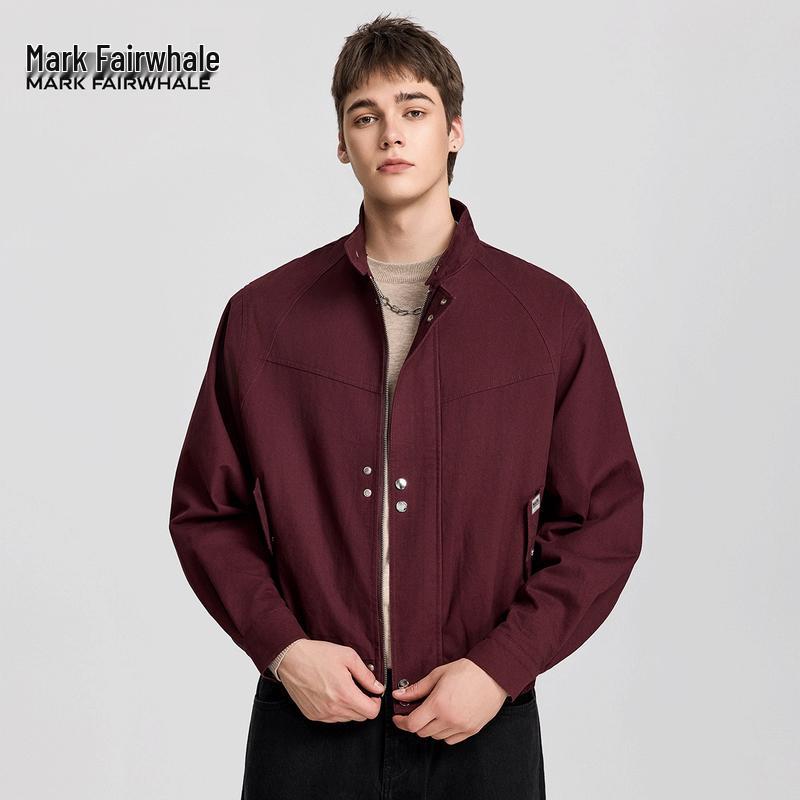 Mark Fairwhale Men's Stand-Collar Bomber Jacket
