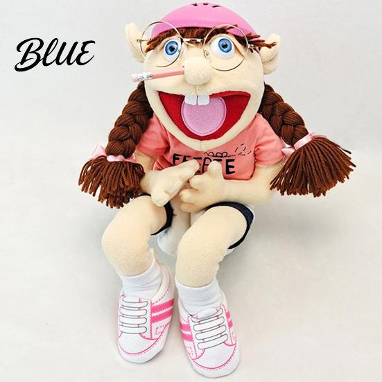 Parent-child Interaction Toy Jeffy Hand Puppet with Removable Tops Shoes Adventure Game Figure Doll Plushies Christmas Gift for Children Fans