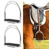 Riding Equestrian Plating Iron Horse Stirrups With Black Rubber Horse Mat