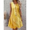 Summer Ladies 3D Printed Sleeveless Dress Fashion Versatile Trend Breathable Casual