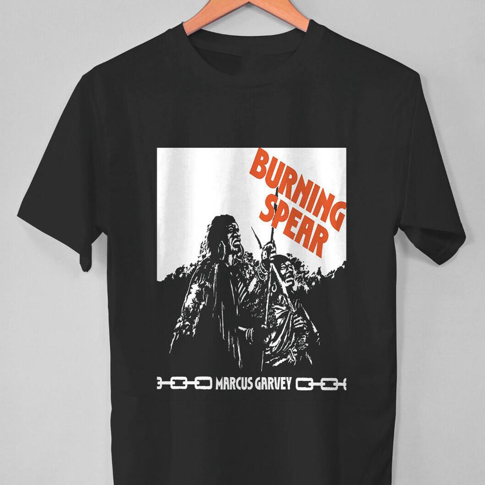 

Винтажная черная футболка с коротким рукавом Burning Spears Marcus Garvey S-2XL BT030 Унисекс XL
