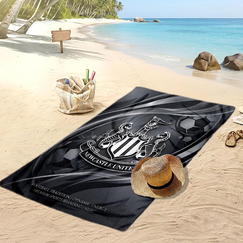 Asciugamano da Spiaggia con Stampa del Newcastle United Football, Asciugamano Grande Morbido ad Asciugatura Rapida per Spiaggia Campeggio Nuoto