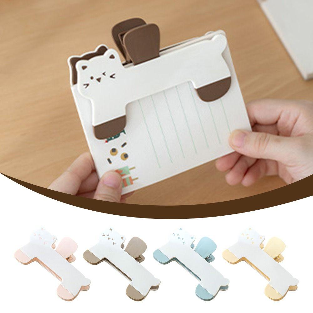 Thickened Fixed Book Clips Cute Cat Bookmark Portable Reading Aid Book Clips  Office