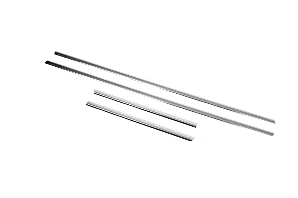 Наружняя окантовка стекол (4 шт, нерж) для Peugeot 207