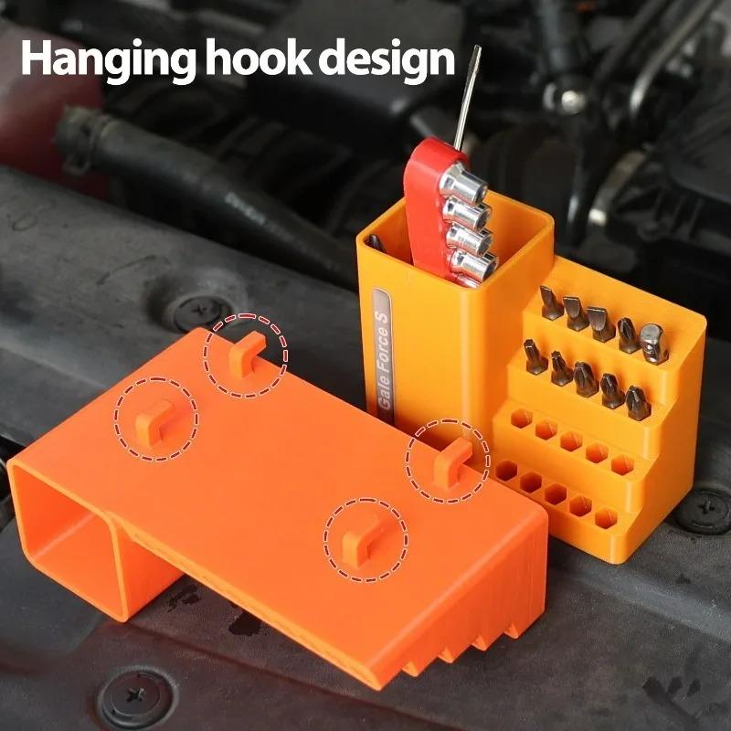 20/50 Slot Portable Screwdriver Bit Storage Box Hex Bit Holder Organizer Lightweight PETG Orange Tool Case for Professional DIY