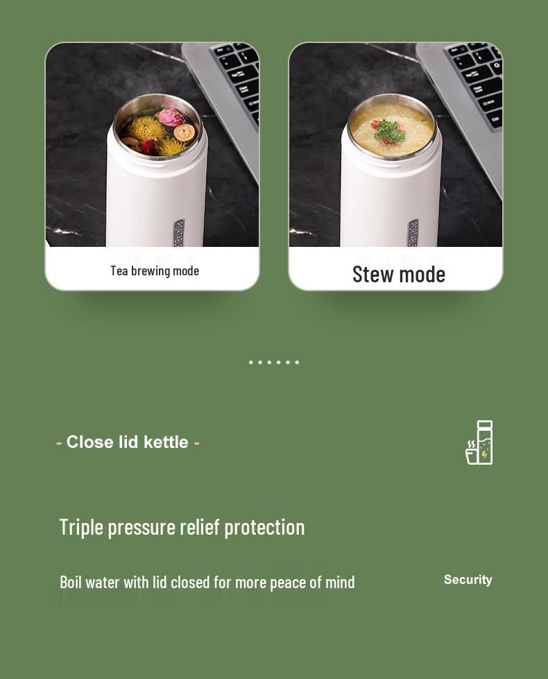 High-Value Portable Smart Thermos: Integrated Heat-Retaining Water Boiler for Home, Office, and Travel