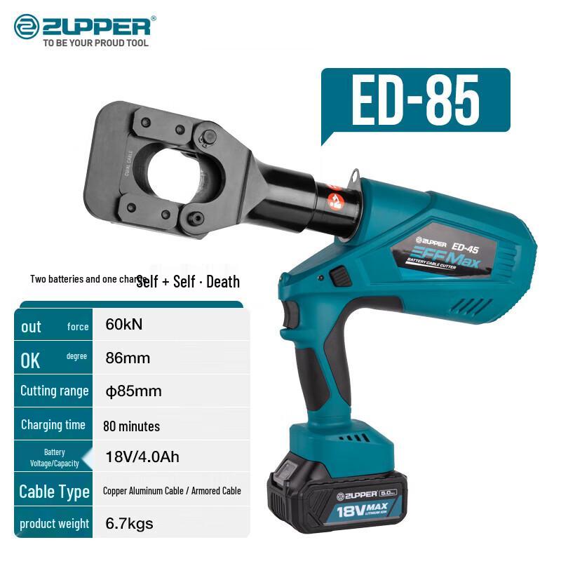 ZUPPER Electric Hydraulic Cable Cutter CN plug (adapter included)