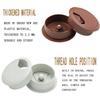 1/2/4/5pcs Desk Cord Grommet Wire Hole Cover Line Outlet Port Threading Box Cover Cable Passing Box Office Table Cable Organizer