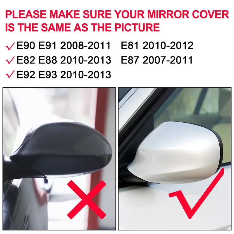 For LHD BMW E90 LCI 328i 335i 2009-2012 ABS Car Rearview Side Mirror Cover Wing Cap Exterior Door Housing Trim Replacement Parts