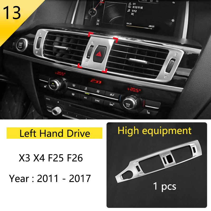 BBJS7 Accessories for BMW X3 X4 F25 F26 Car Inner Gearshift Air Conditioning CD Panel Door Armrest Cover Trim Decorative Car Stickers