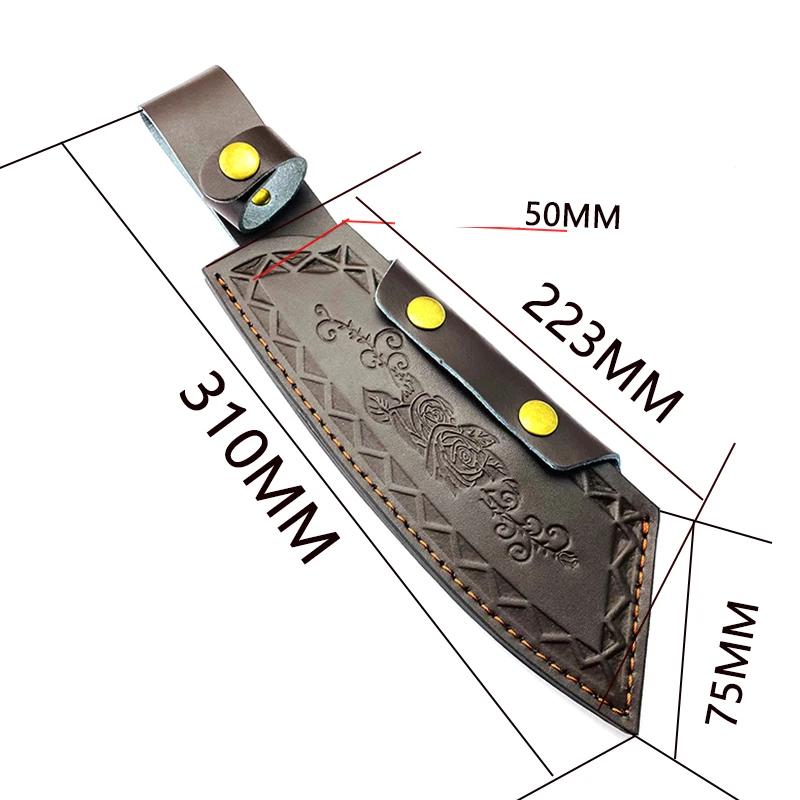 Machete Knife Sheath Split PU Leather Fixed Blade Straight Knife Scabbard Leather Case Sheath Holder Top Quality Outdoor Tool