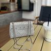 Luxury diamond studded pearl evening bag handbag paired with formal dress diagonal cross bag chain single shoulder bag