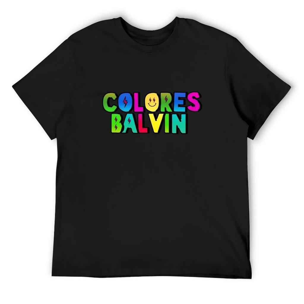 Colores - J Balvin T-Shirt Hippie Clothes Heavyweights Oversized T Shirt Mens Graphic T-shirts Big and Tall