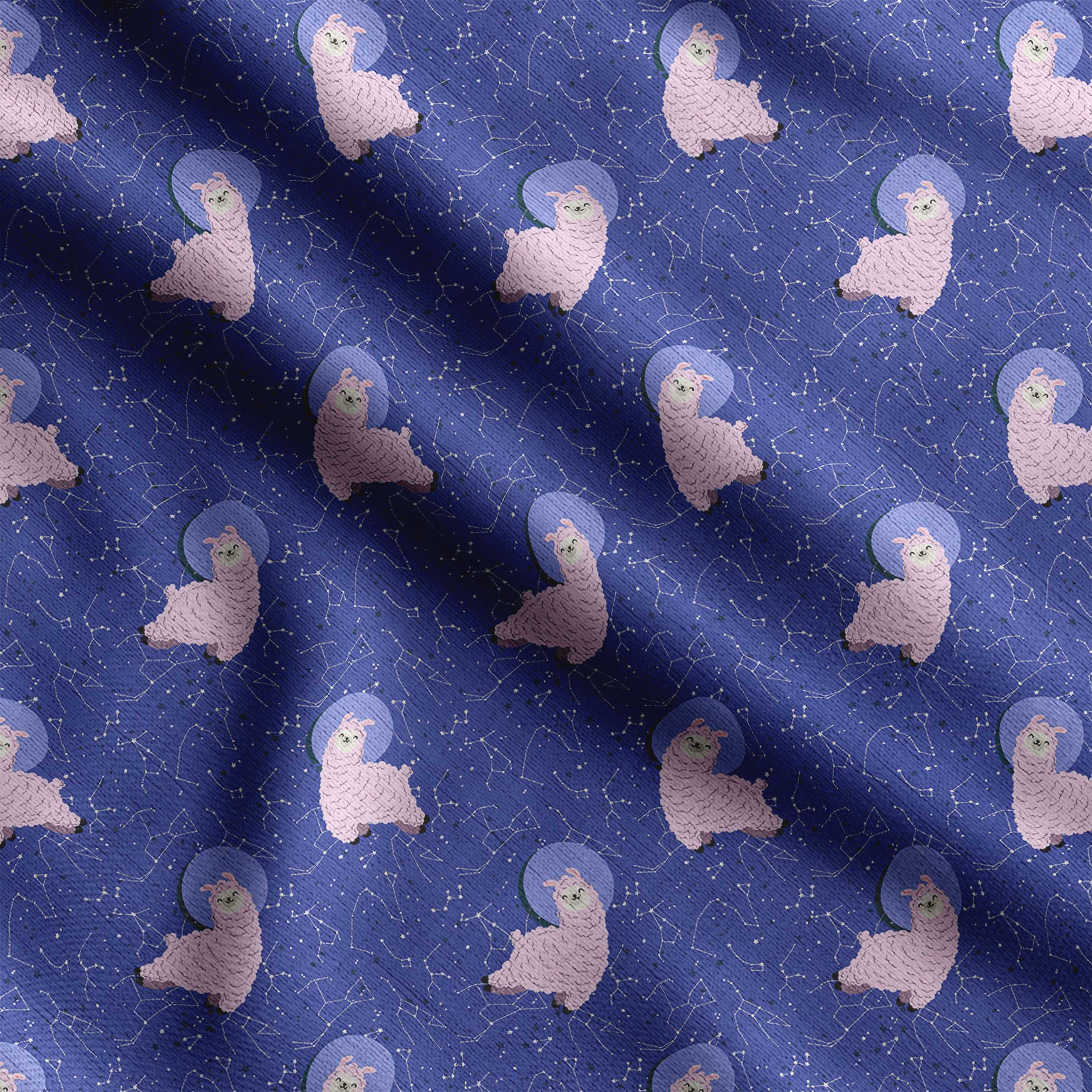 

Soimoi Llama Alpaca Print, Cotton Cambric, Quilting Fabric Prod by The Yard 42 Inch Wide, Medium Weight Cotton Fabric, швейні приналежності, Blue & 42 Inch Wide - Cotton Cambric Фіолетовий