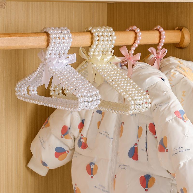 Home Children'S Clothes Hanger, Bow Pearl Clothes Hanger, Pet Store, Pet Clothing Hanger, Clothing Store, Baby Clothing Hanger