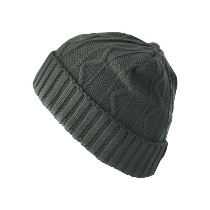 Bonnet - MSTRDS - Cable Flap - Marron foncé - 100% Polyacryl - Doublé en polaire