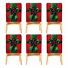 2/4/6pcs/set 45x55cm Christmas Bow Berries Chair Cover Table Decoration Dining Seat Chair Covers Dining Room Bar Party Banquate