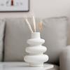 Decorative Plastic White Vase Simple Home Desktop Ornaments New Nordic Flower Vase  Table Decor