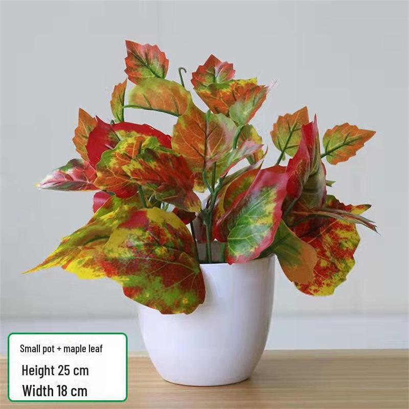 Decorative Small Artificial Potted Flowers Set for Home and Living Room Decor
