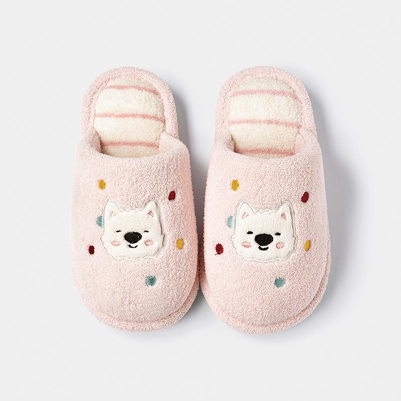 Cheerful Mario Winter Children  s  slippers Cartoon Cute Indoor Boys  and Girls  slippers 24 розовый