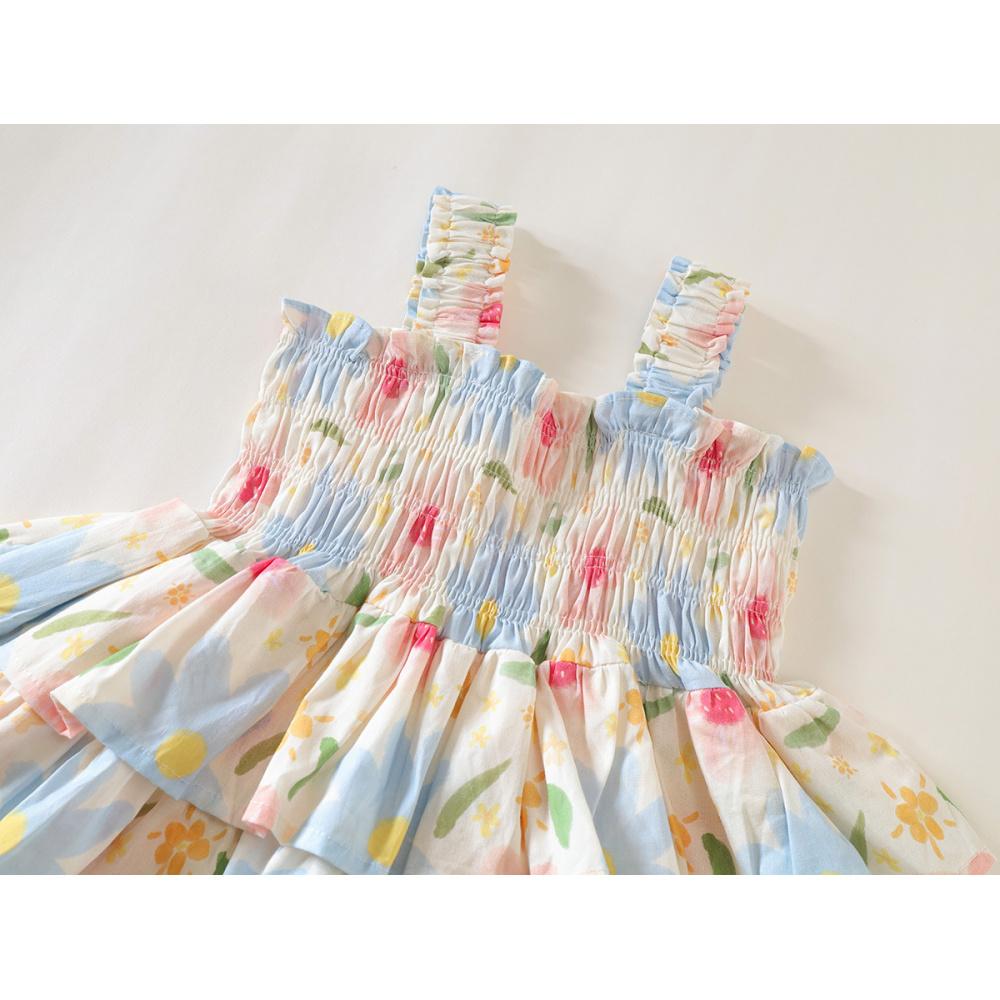 Girls Baby Summer Cake Dress New Children's Fashionable Thin Sleeveless Summer Princess Dress