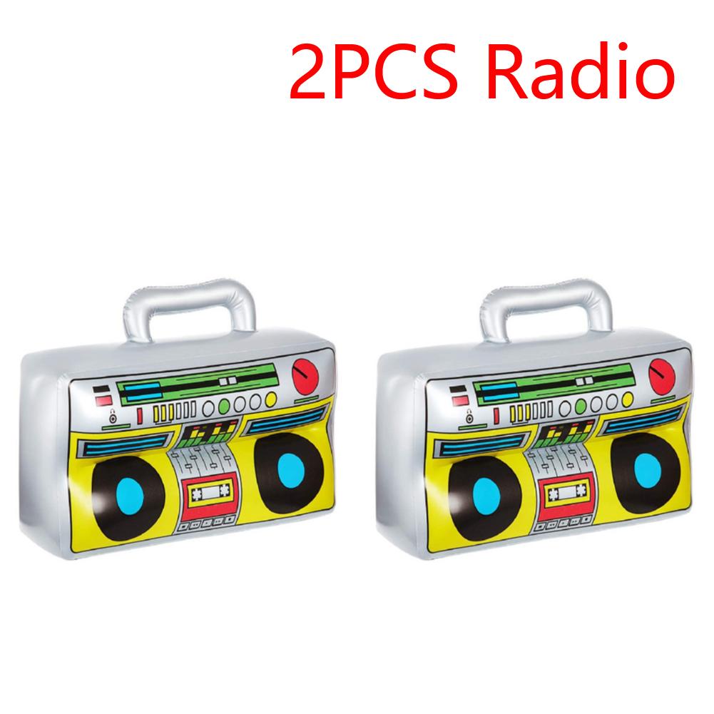 PVC Inflatable Radio Boombox Mobile Phone 80s 90s Retro Hip Hop Themed Party Decoration Props