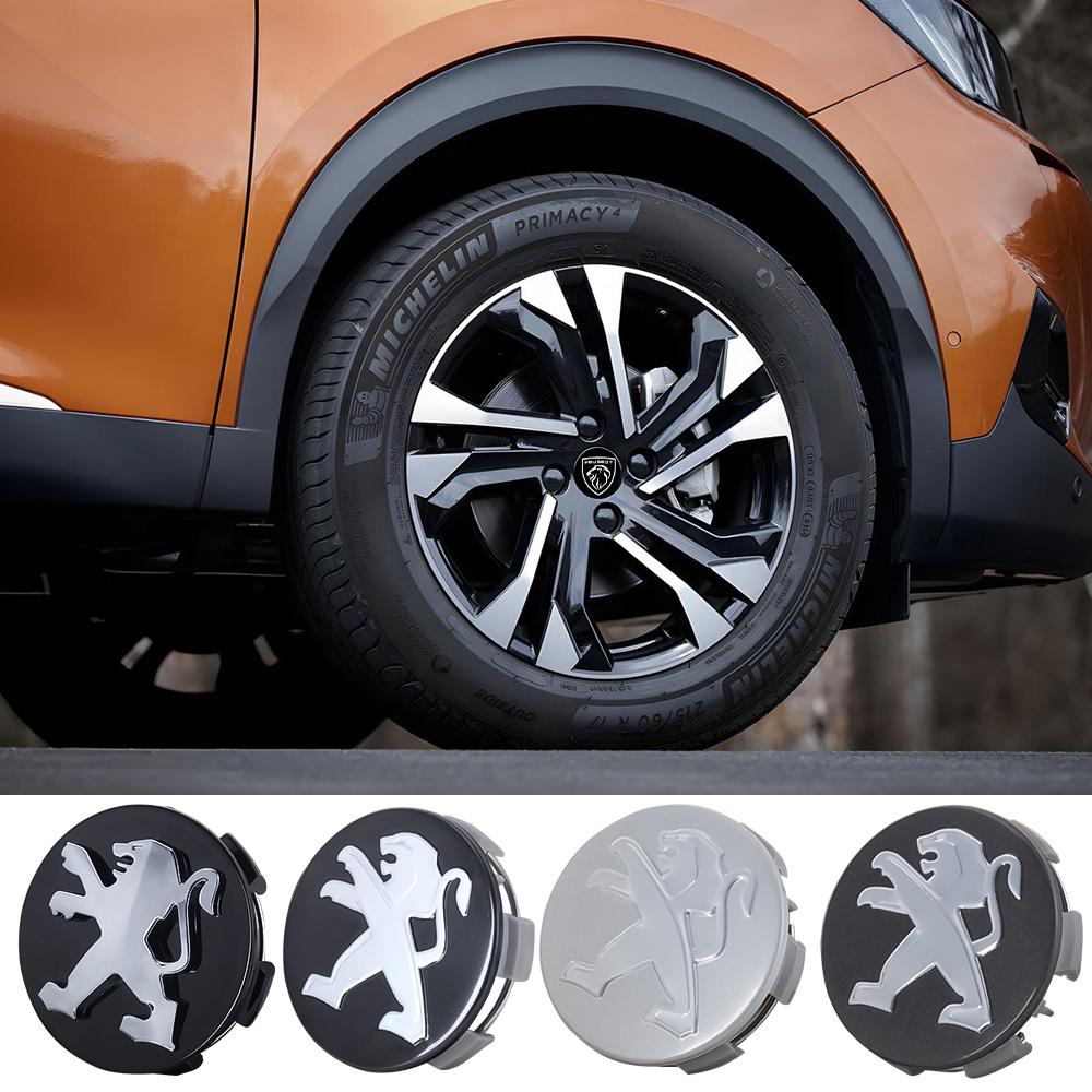 60MM 4Pcs Car Wheel Hub Covers Rim Center Caps Accessories For Peugeot 208 3008 308 2008 207 107 508 607 106 406 407 307 206 301